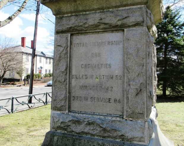 26TH REGIMENT CONNECTICUT VOLUNTEERS WAR MEMORIAL SIDE B