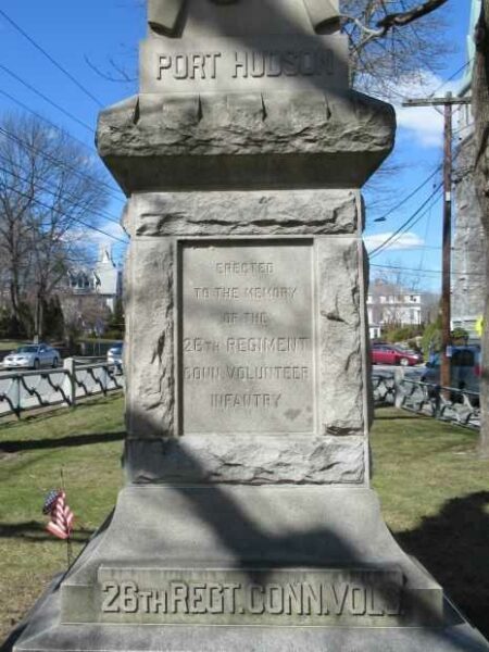 26TH REGIMENT CONNECTICUT VOLUNTEERS WAR MEMORIAL SIDE A