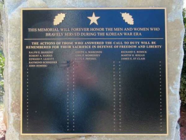 BOZRAH KOREAN WAR MEMORIAL PLAQUE