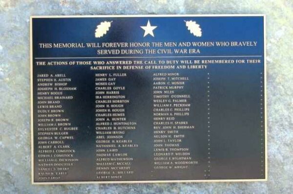 BOZRAH CIVIL WAR MEMORIAL PLAQUE