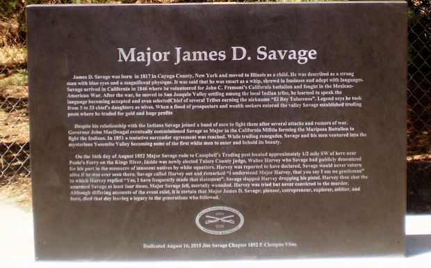 MAJOR JAMES D. SAVAGE WAR MEMORIAL PLAQUE