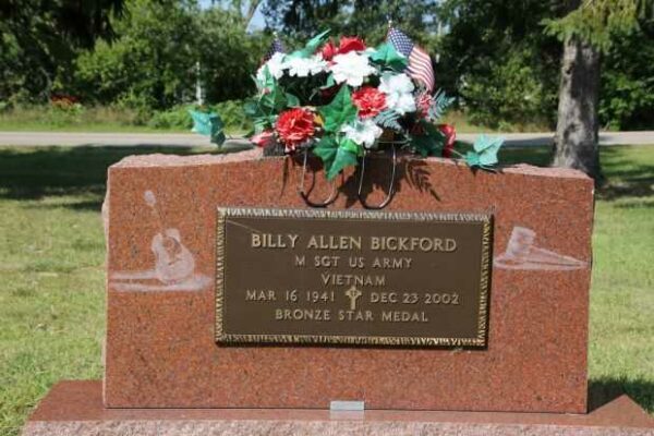 BILLY ALLEN BICKFORD MEMORIAL CEMETERY STONE