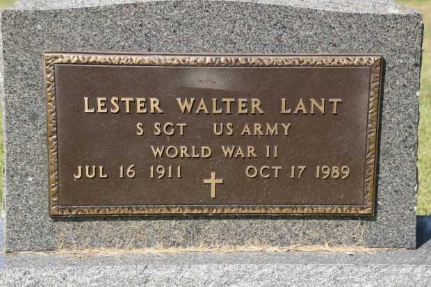 LESTER WALTER LANT MEMORIAL CEMETERY STONE