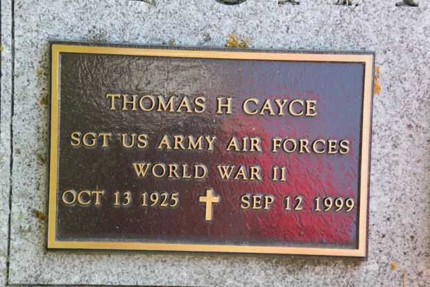 THOMAS H CAYCE MEMORIAL CEMETERY STONE