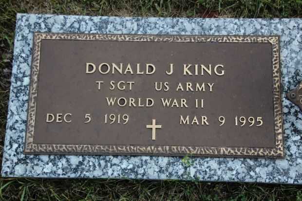 DONALD J KING MEMORIAL CEMETERY STONE