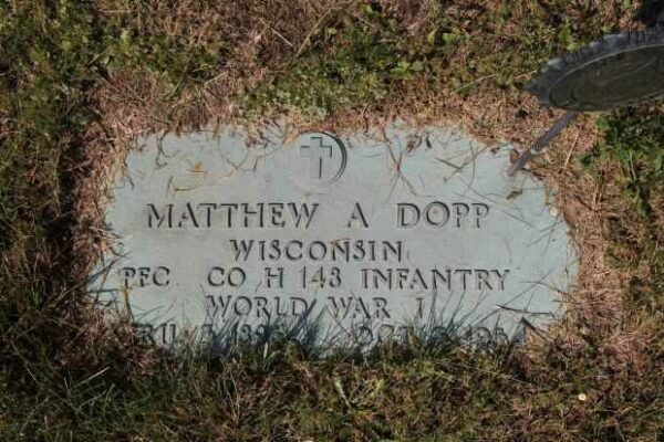 MATTHEW A DOPP MEMORIAL CEMETERY STONE