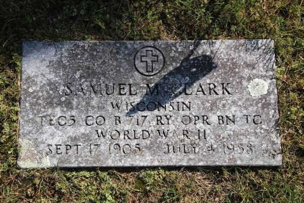 SAMUEL M CLARK MEMORIAL CEMETERY STONE