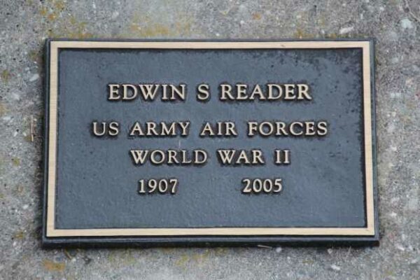 EDWIN S READER MEMORIAL CEMETERY STONE