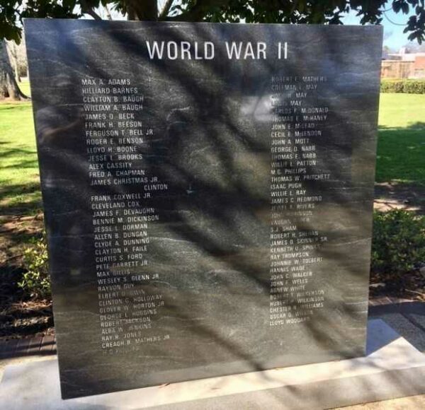 THE CLARKE COUNTY WAR MEMORIAL PANEL C
