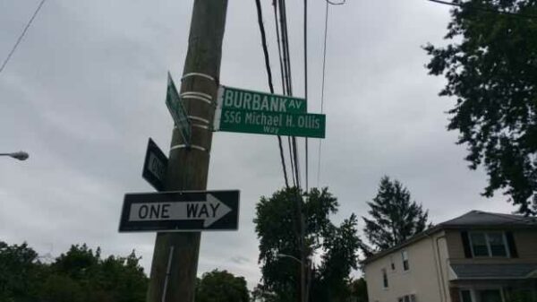 SSG MICHAEL H. OLLIS WAY MEMORIAL STREET SIGN