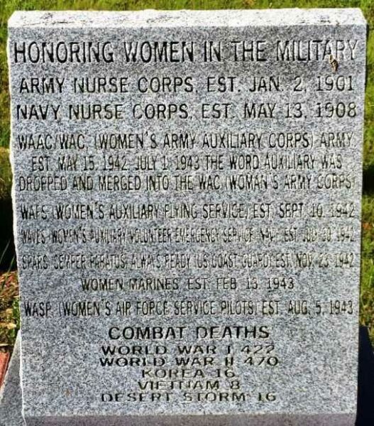 HONORING WOMEN IN THE MILITARY WAR MEMORIAL