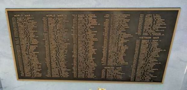 HARFORD COUNTY WAR VETERANS MEMORIAL PLAQUE