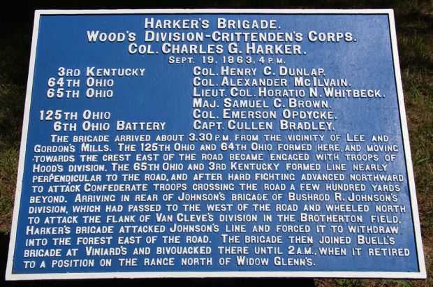 HARKER’S BRIGADE 4PM WAR MEMORIAL PLAQUE