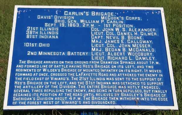 CARLIN’S BRIGADE WAR MEMORIAL PLAQUE III