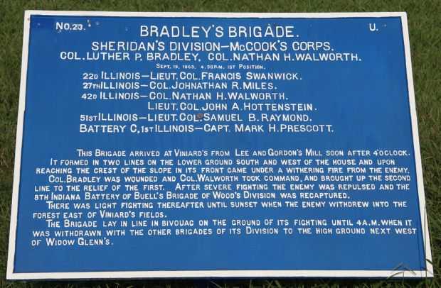 BRADLEY’S BRIGADE WAR MEMORIAL PLAQUE