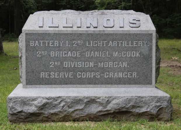 BATTERY I, 2ND ILLINOIS LIGHT ARTILLERY WAR MEMORIAL FRONT