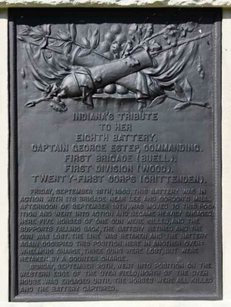 INDIANA’S EIGHT BATTERY WAR MEMORIAL PLAQUE