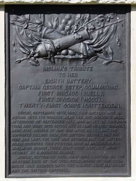 INDIANA’S EIGHT BATTERY WAR MEMORIAL PLAQUE