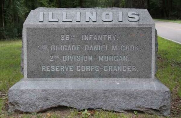 86TH ILLINOIS INFANTRY WAR MEMORIAL FRONT