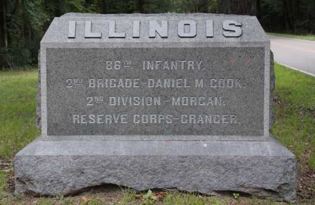 86TH ILLINOIS INFANTRY WAR MEMORIAL FRONT
