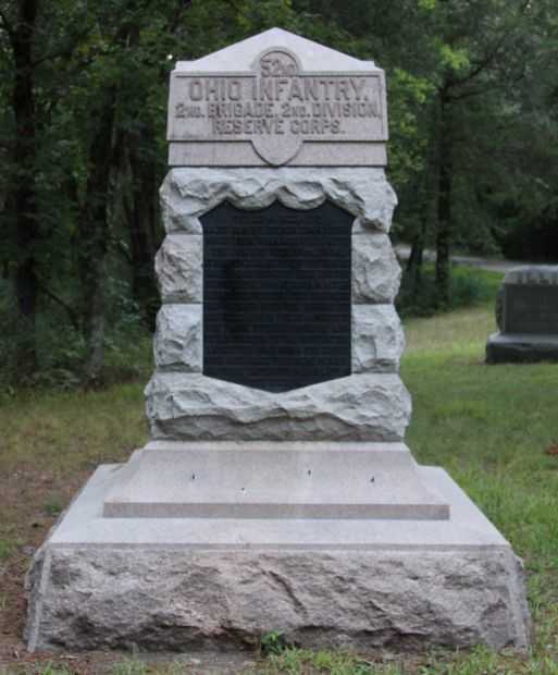 52ND OHIO INFANTRY WAR MEMORIAL FRONT