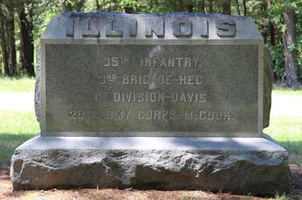 35TH ILLINOIS INFANTRY WAR MEMORIAL FRONT