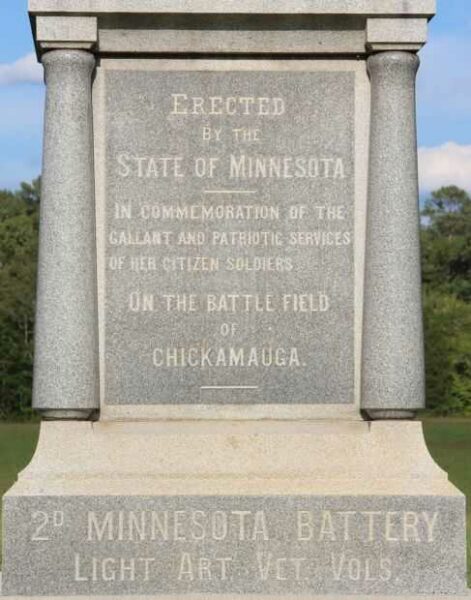 2D MINNESOTA BATTERY LIGHT ART VET VOLS WAR MEMORIAL STONE A