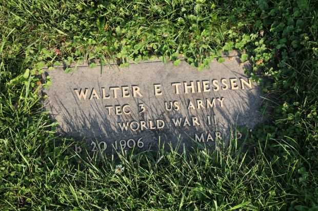 WALTER E THIESSEN MEMORIAL CEMETERY STONE