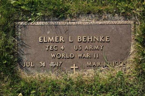 ELMER L BEHNKE MEMORIAL CEMETERY STONE