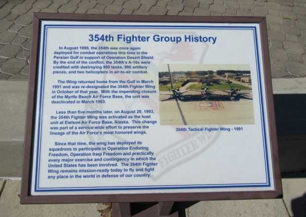 354TH FIGHTER GROUP MEMORIAL PLAQUE B