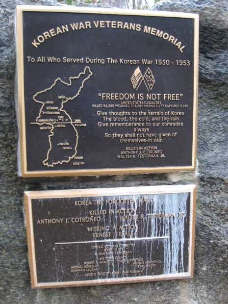RYE KOREAN WAR VETERANS MEMORIAL PLAQUES