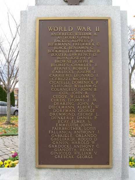 PORT CHESTER WORLD WAR II MEMORIAL PLAQUE C