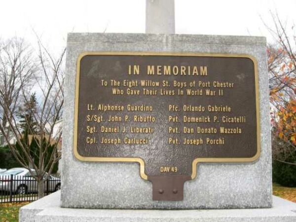 PORT CHESTER WORLD WAR II MEMORIAL PLAQUE B