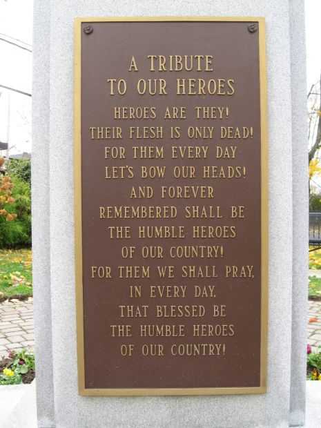 PORT CHESTER WORLD WAR II MEMORIAL PLAQUE A