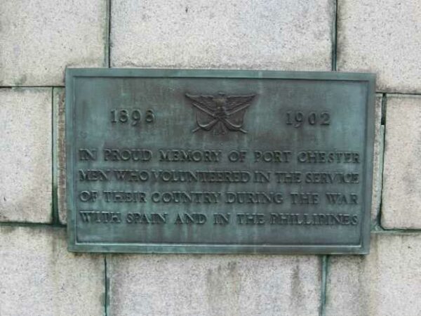 PORT CHESTER SPANISH AMERICAN WAR MEMORIAL PLAQUE A