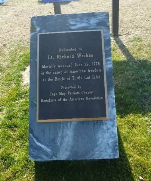 DEDICATED TO LT. RICHARD WICKES REVOLUTIONARY WAR MEMORIAL