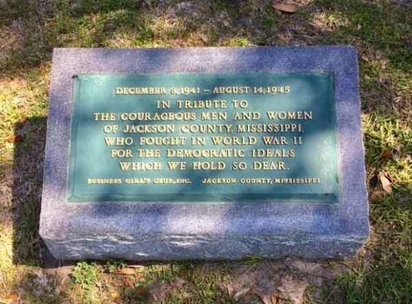 JACKSON COUNTY WORLD WAR II MEMORIAL TABLET