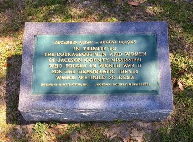 JACKSON COUNTY WORLD WAR II MEMORIAL TABLET