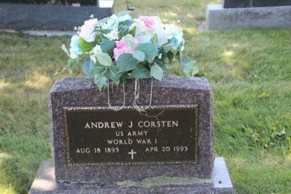 ANDREW J SORSTEN MEMORIAL CEMETERY STONE