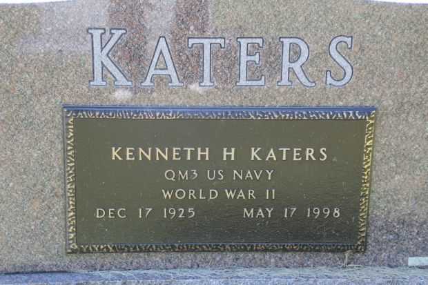 KENNETH H KATERS MEMORIAL CEMETERY STONE