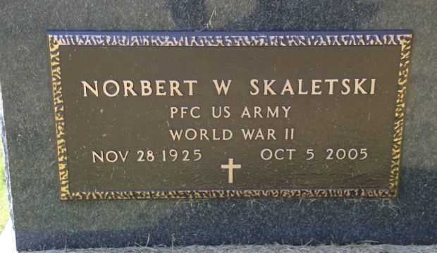 NORBERT W SKALETSKI MEMORIAL CEMETERY STONE