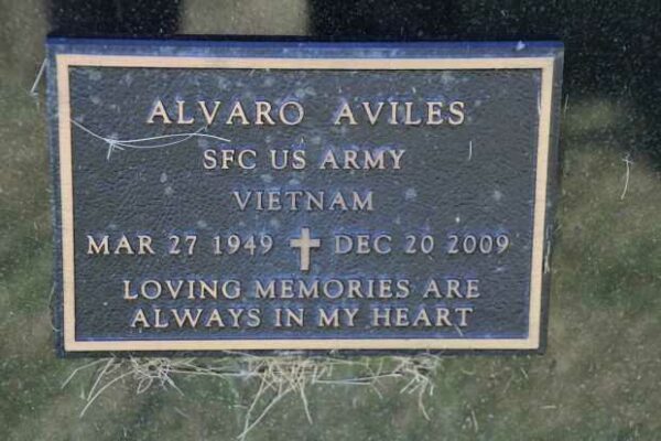 ALVARO AVILES MEMORIAL CEMETERY STONE