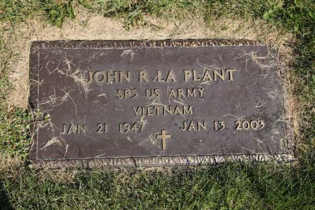 JOHN R LA PLANT MEMORIAL CEMETERY STONE
