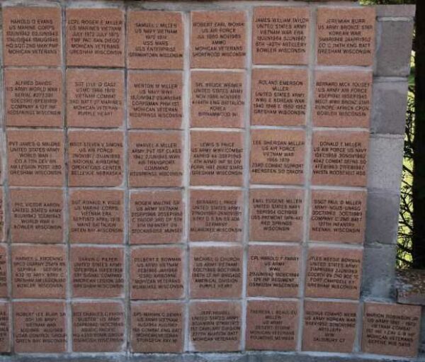 MOHICAN VETERANS MEMORIAL PANEL K