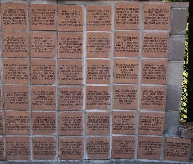 MOHICAN VETERANS MEMORIAL PANEL K