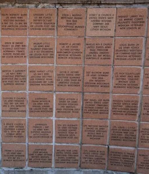 MOHICAN VETERANS MEMORIAL PANEL J