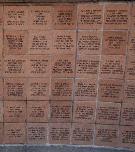 MOHICAN VETERANS MEMORIAL PANEL G