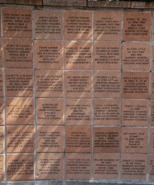 MOHICAN VETERANS MEMORIAL PANEL D