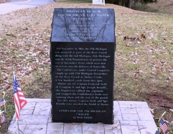 MEDAL OF HONOR 17TH MICHIGAN VOLUNTEER REGIMENT MEMORIAL