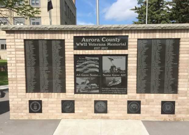 AURORA COUNTY WWII VETERANS MEMORIAL CENTER STONE